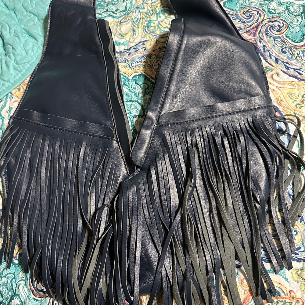 Sash Bag Slouchy Shoulder Bag fringe crossbody Blue